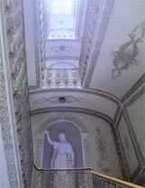 Trompe l'oeil frescoes on the main staircase