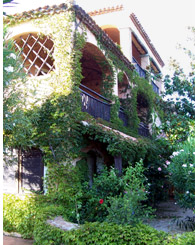 flower covered walls